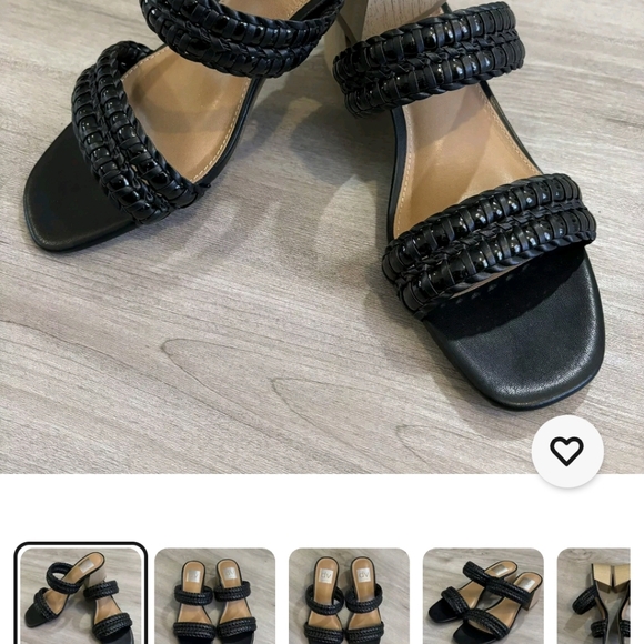 DV by Dolce Vita Santana  Black Woven Strap Women's Sandals chunky heal … - Picture 9 of 11